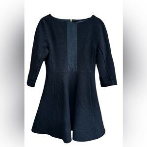 Marc by Marc Jacobs Wool+Silk Black Mini Dress 3/4 Sleeve size M Women’s